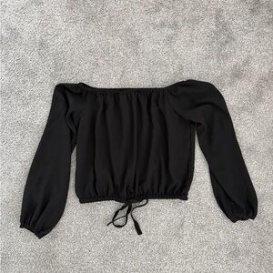 Wilfred Eleanora Black Off-Shoulder Blouse Small